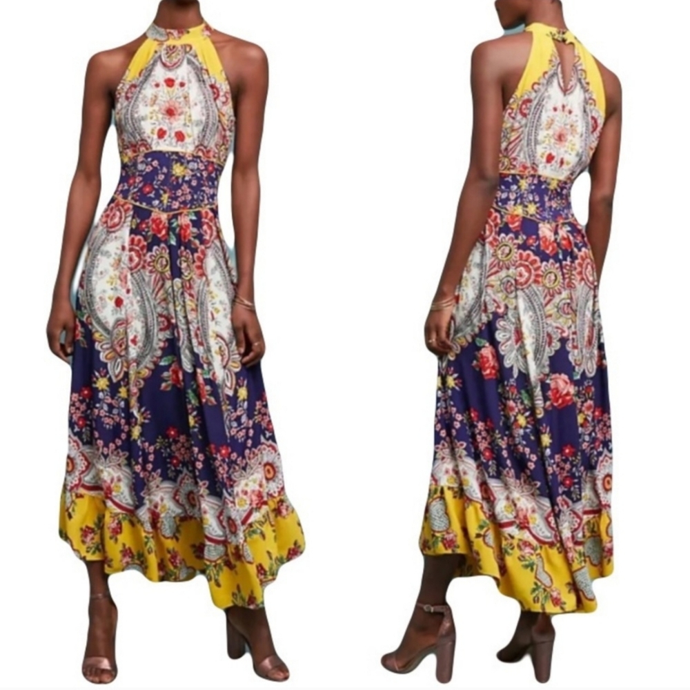 Anthropologie Maeve Myriam Maxi Dress